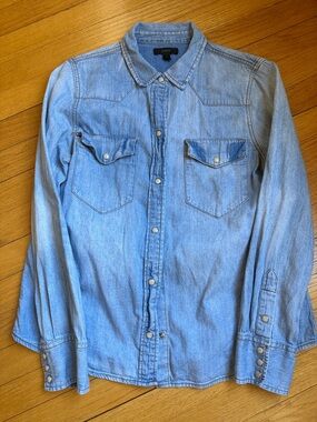 J. Crew Light Blue Denim Western Shirt